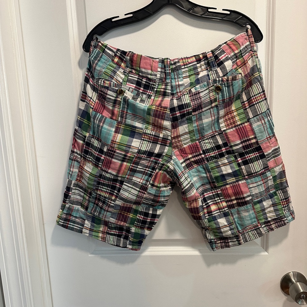 Gap Plaid Patchwork Flat Front Shorts - image 2